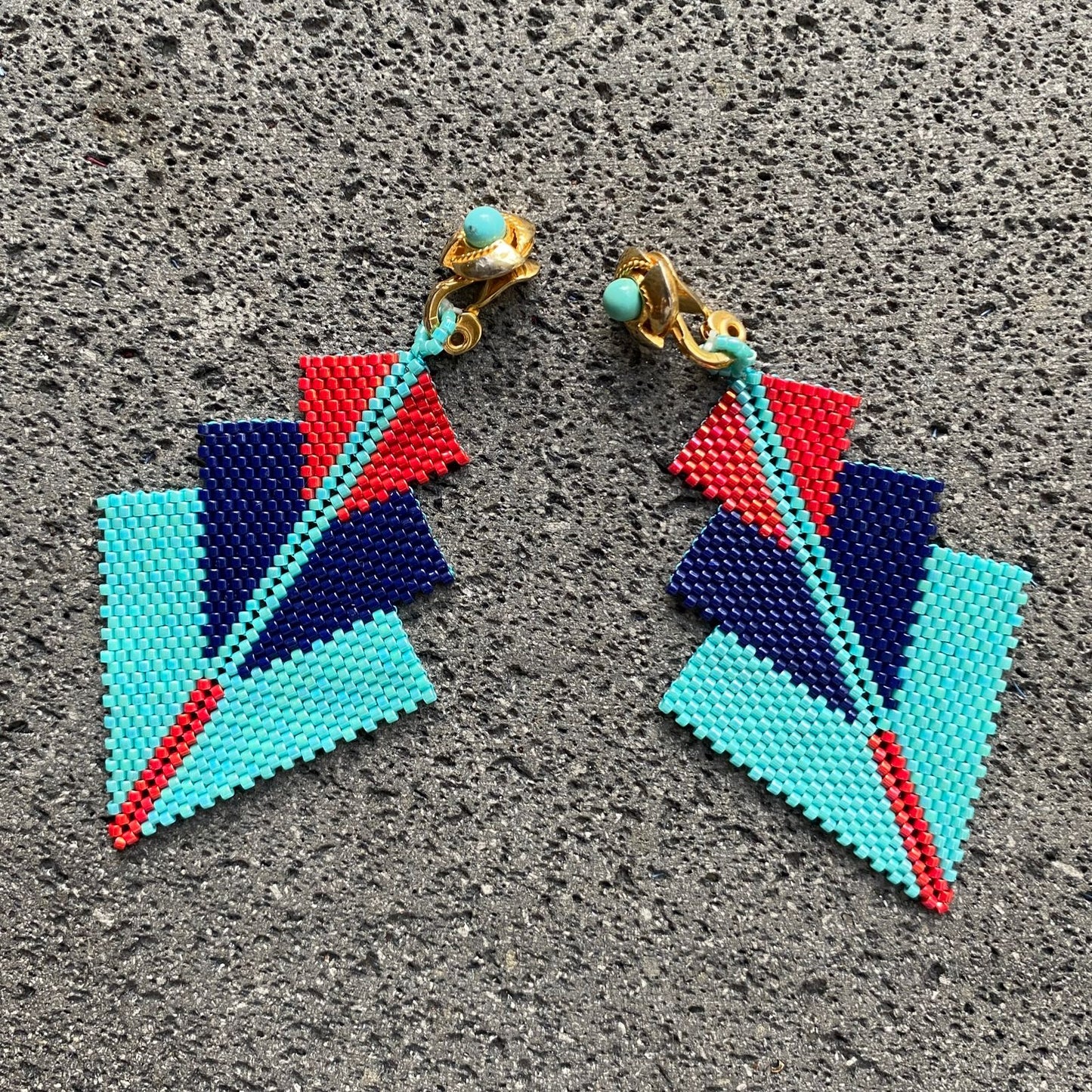 Clips Vintage Azul Turquesa