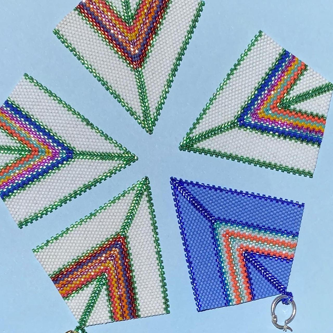 Aretes Penacho Azul Claro