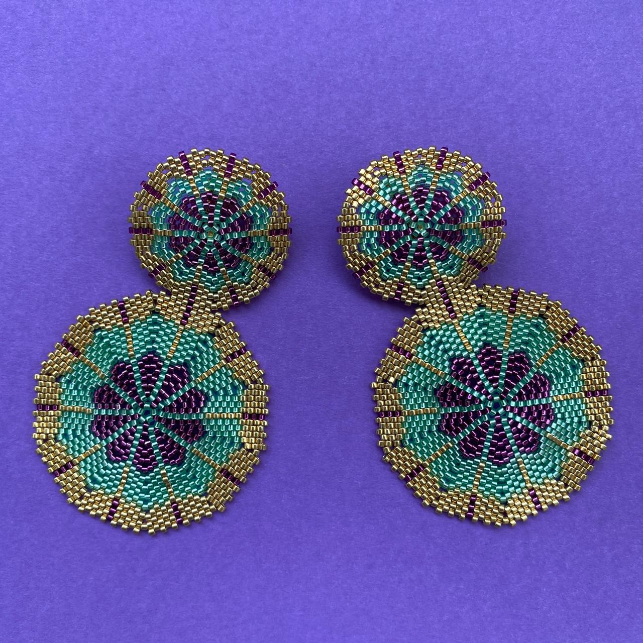 Aretes Casiopea Verde Agua