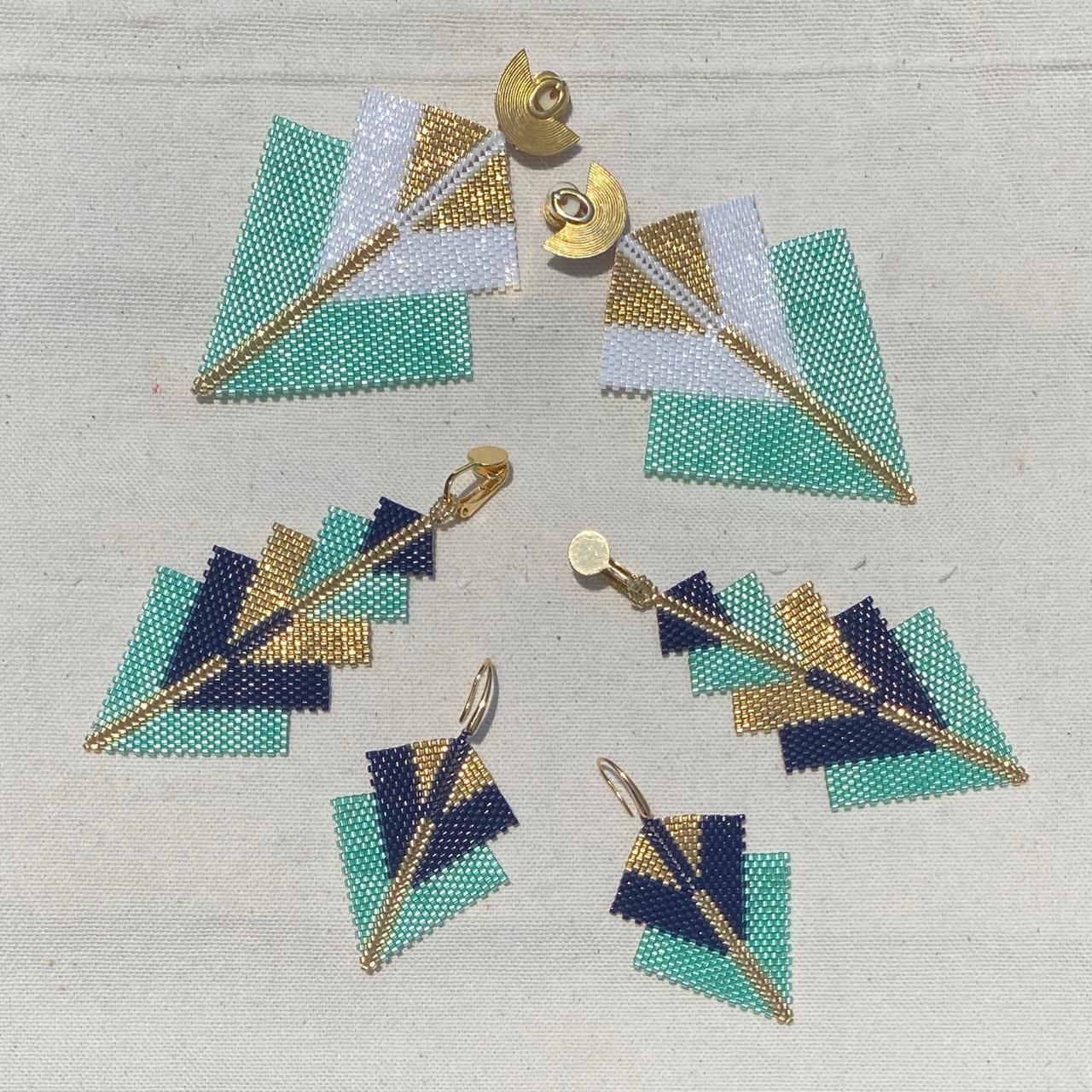 Aretes Sirius Verde Agua