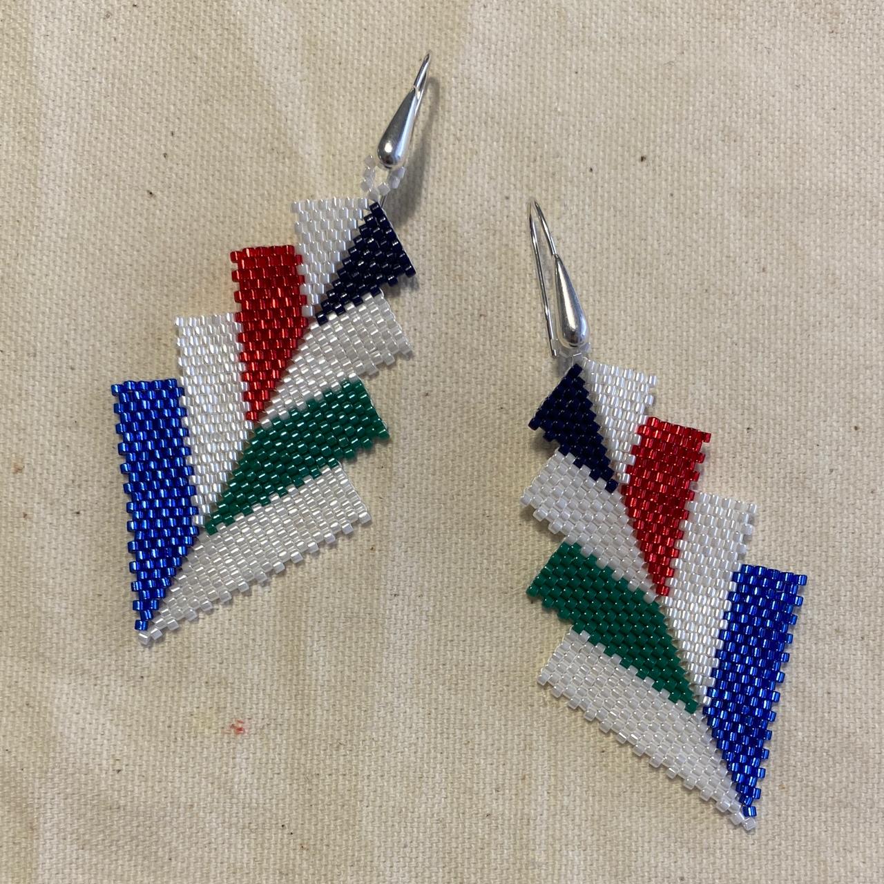 Aretes Rigel Blanco y Colores - Asimétrico