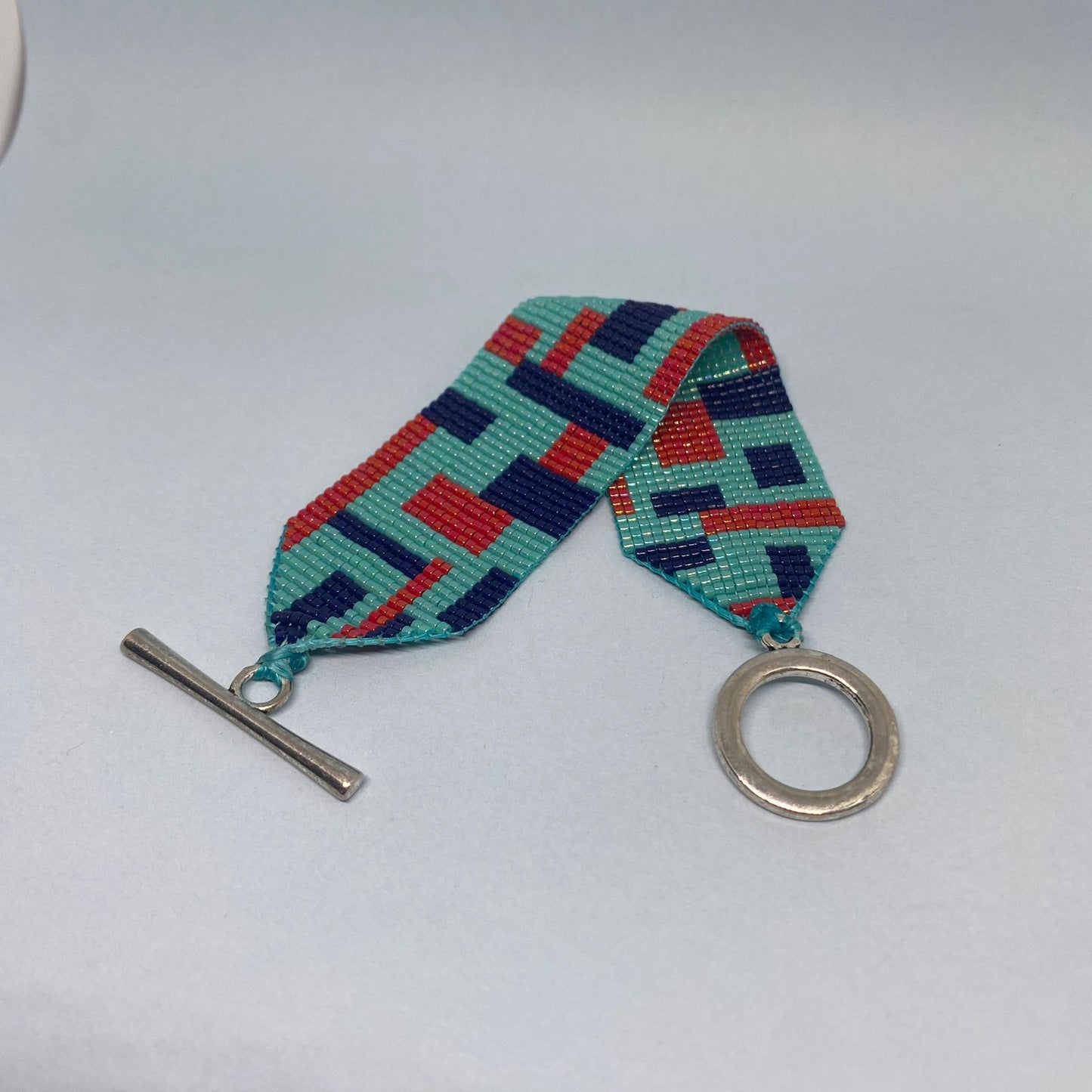 Pulsera Rectángulos Azul Turquesa