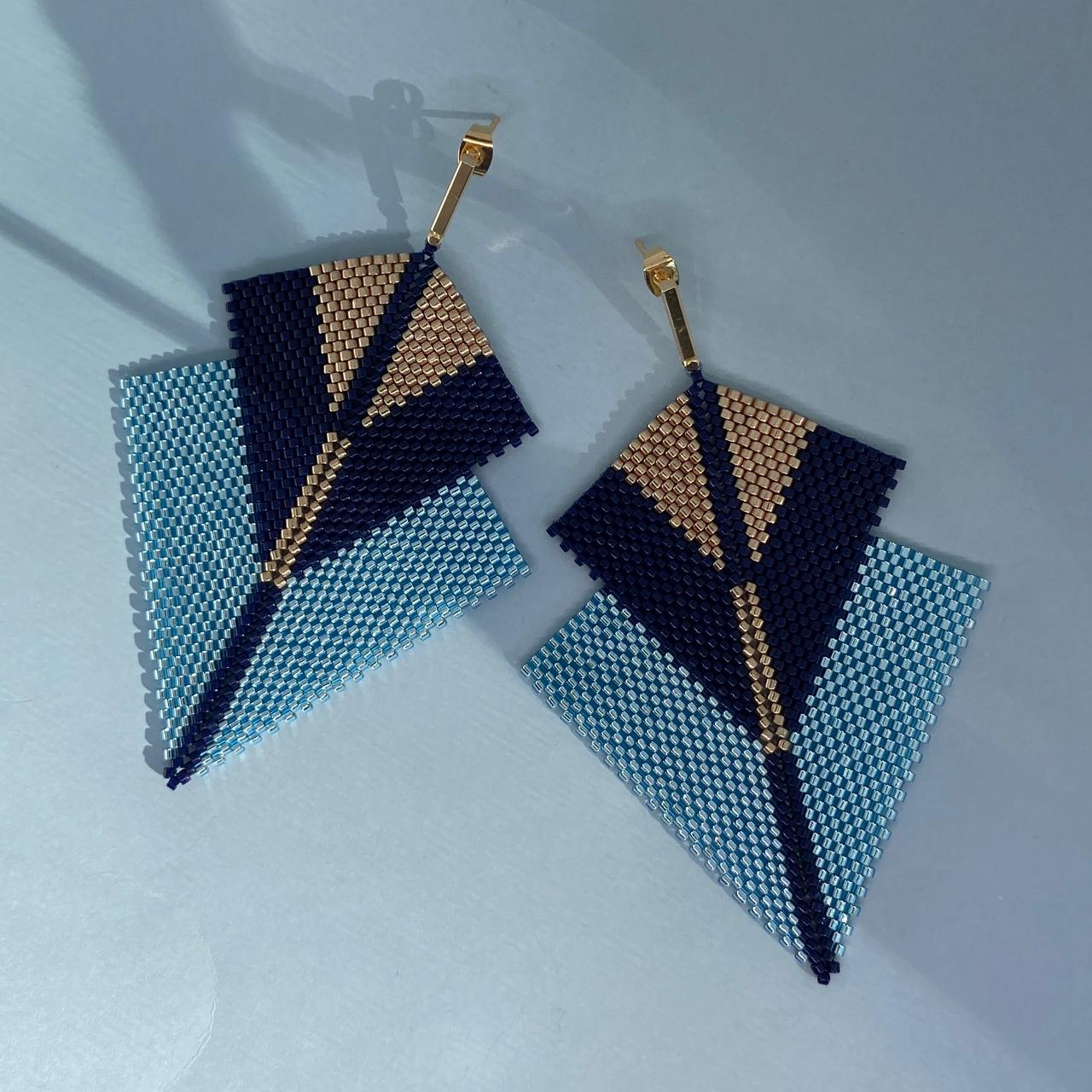 Aretes Sirius Azul Claro