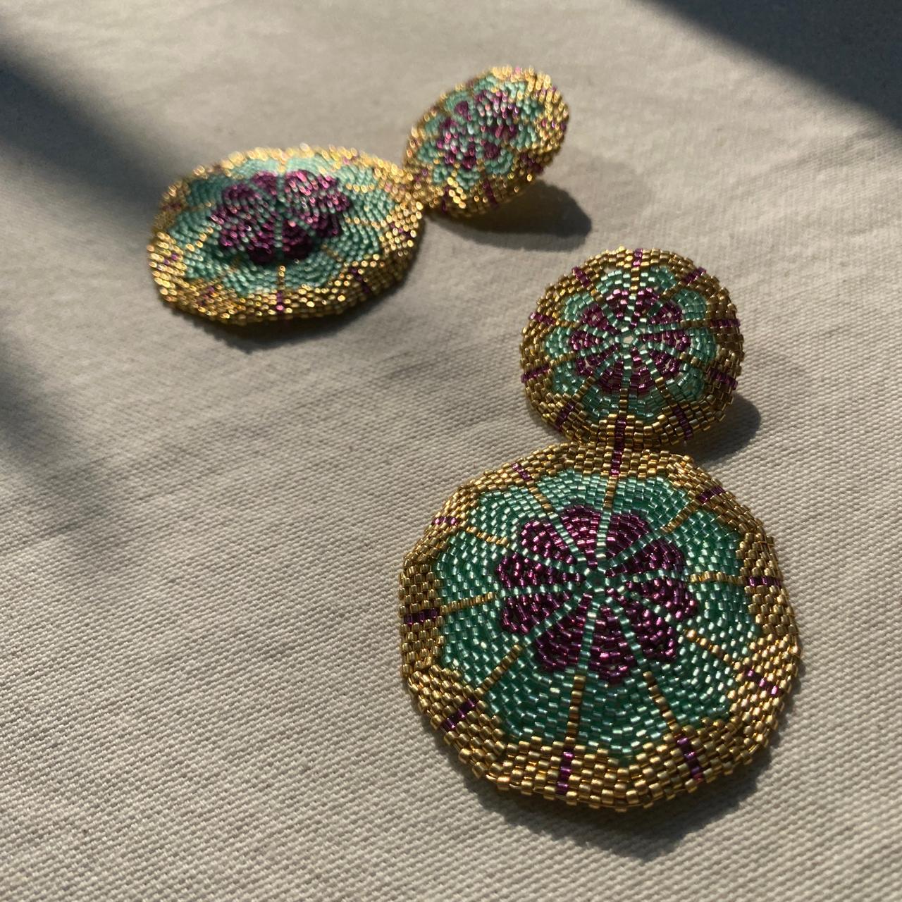 Aretes Casiopea Verde Agua