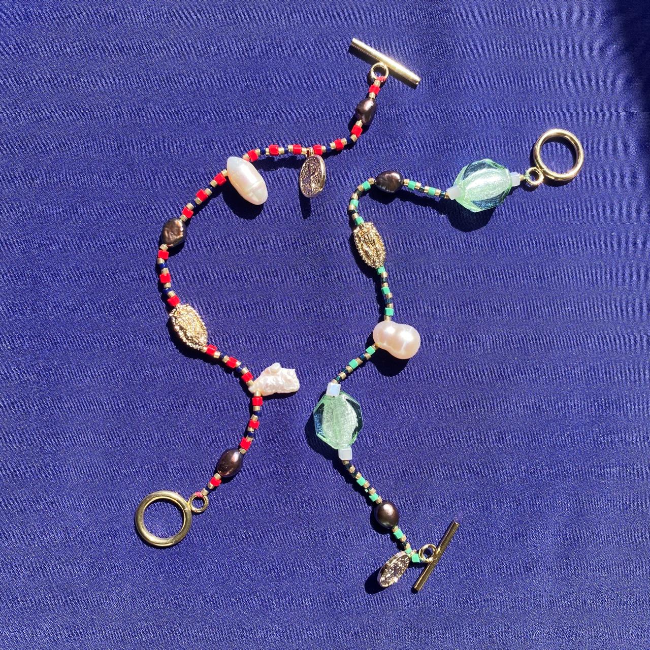 Pulsera Milagritos de la Virgen - Baño de Oro