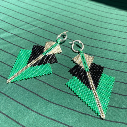 Aretes Danika Verde Esmeralda