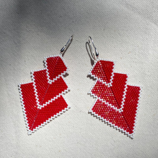 Aretes Danika Rojo y Blanco