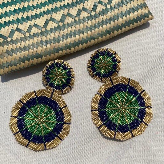 Aretes Meteoro Verde Limón