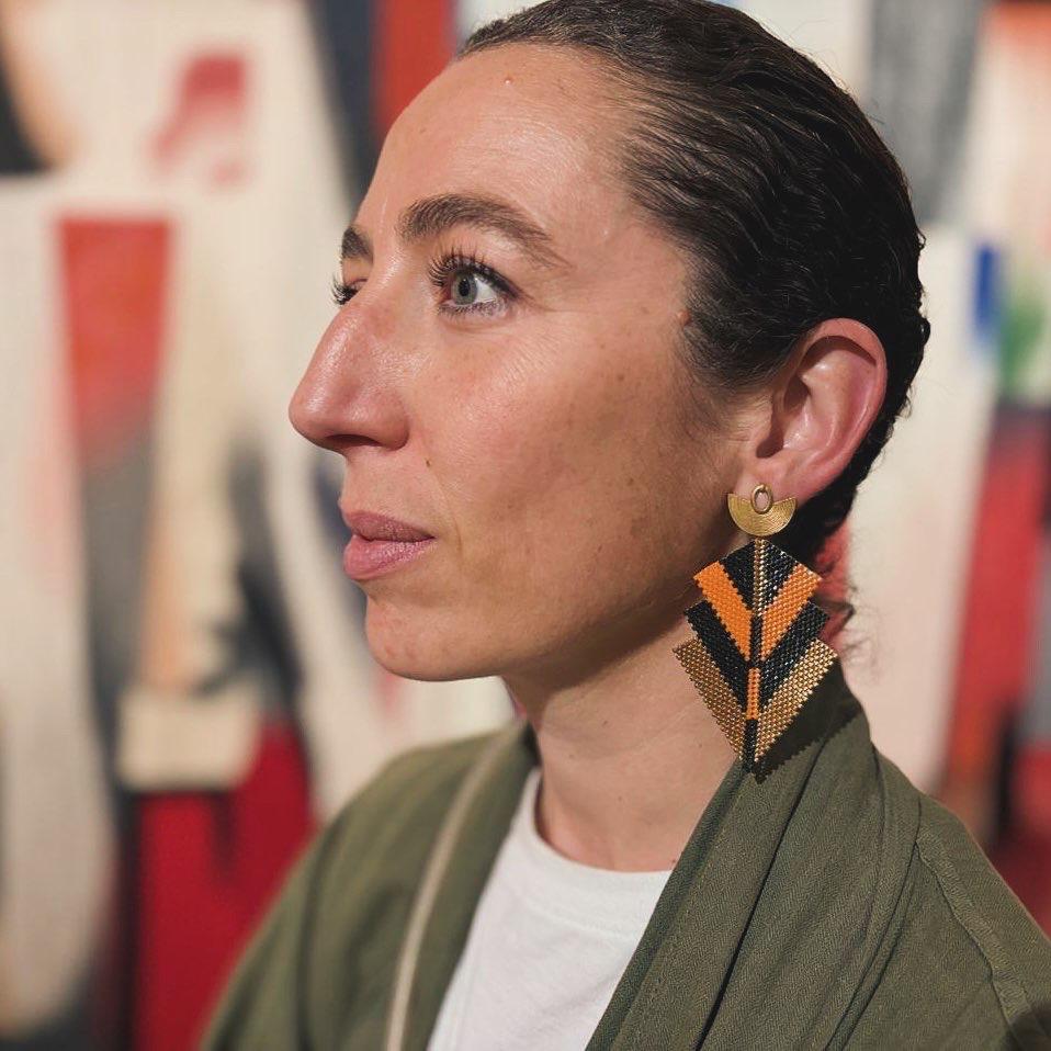 Aretes Vega Naranja y Verde