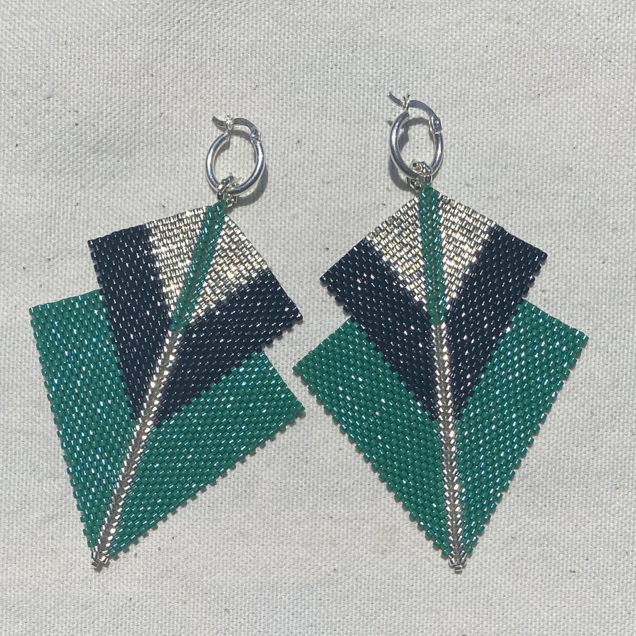 Aretes Sirius Verde Esmeralda