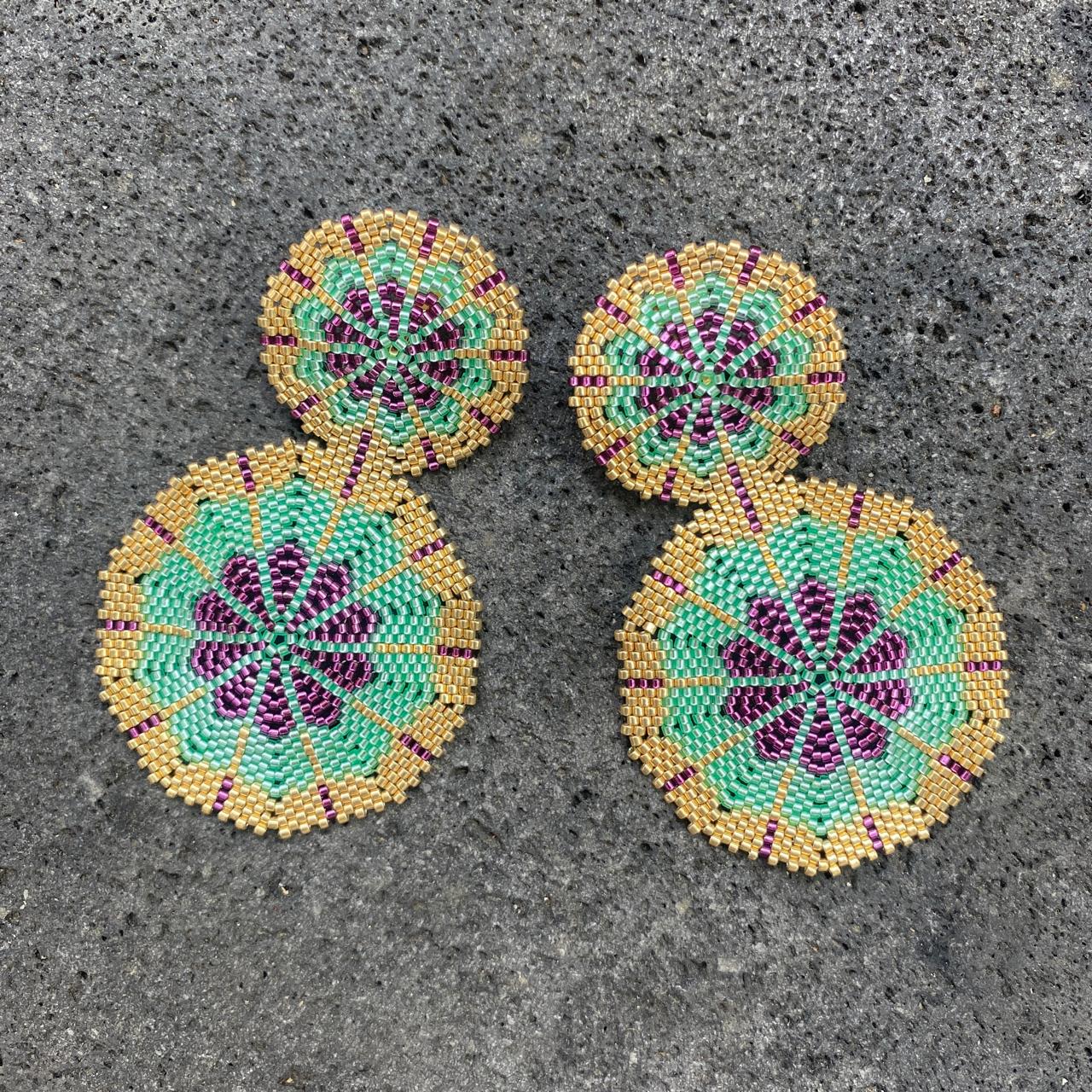 Aretes Casiopea Verde Agua