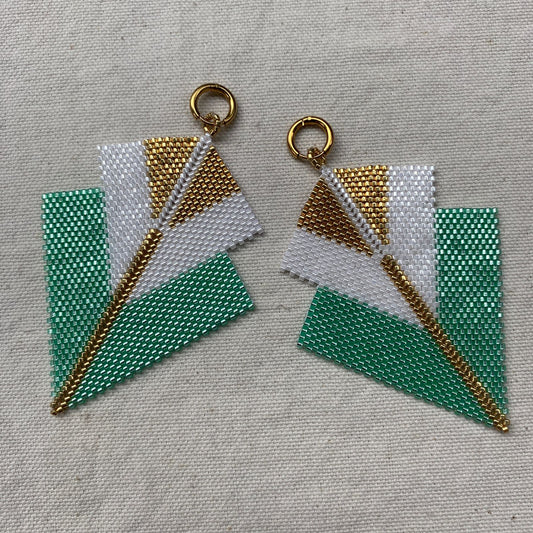 Aretes Sirius Verde Agua