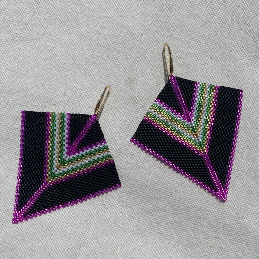 Aretes Penacho Negro
