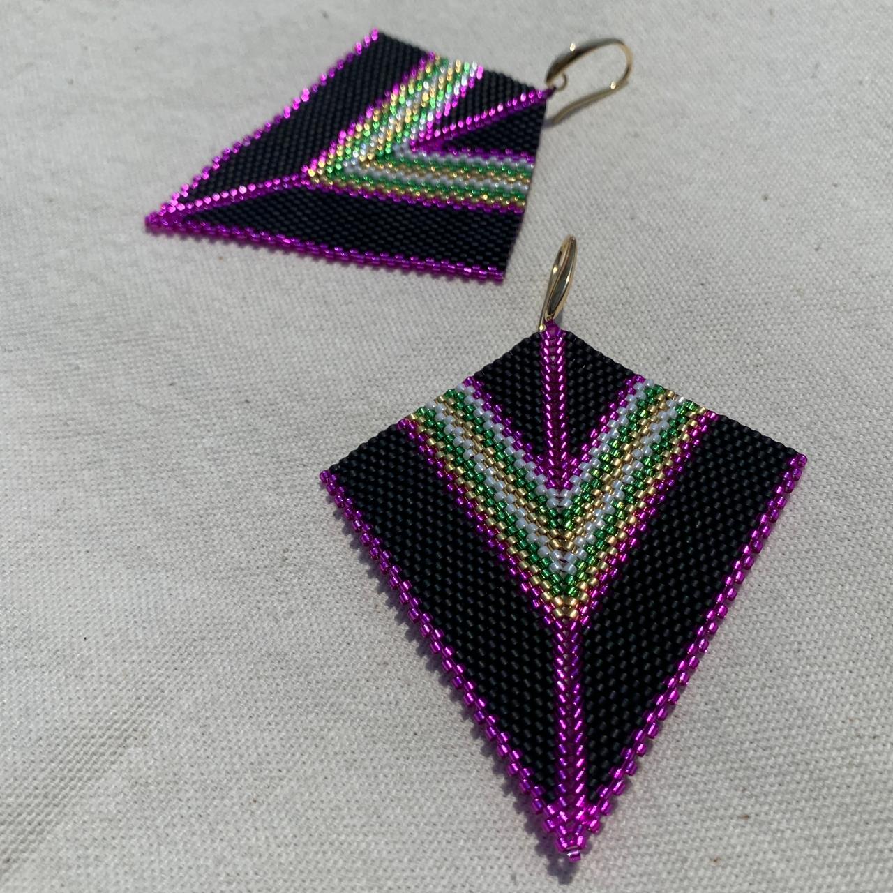 Aretes Penacho Negro