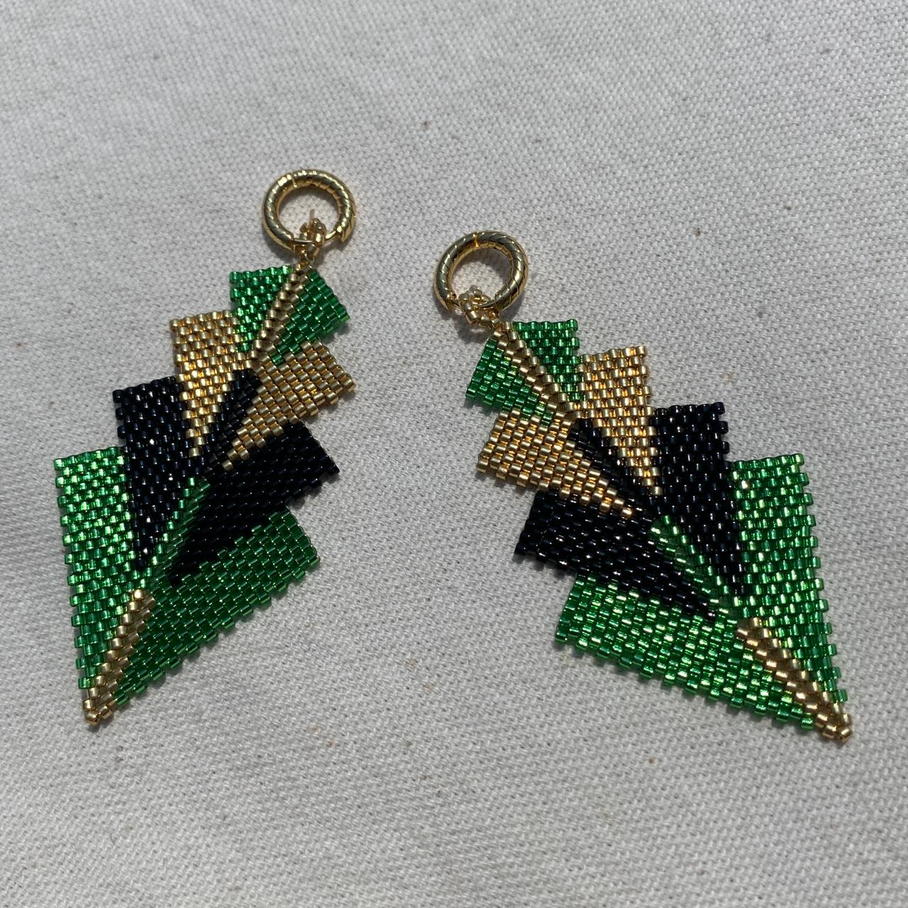 Aretes Rigel Verde Limón