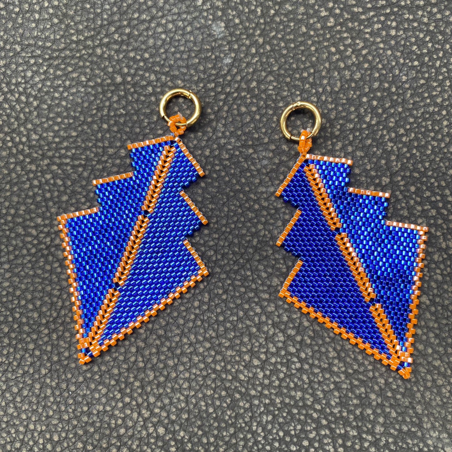 Aretes Danika Azul y Naranja