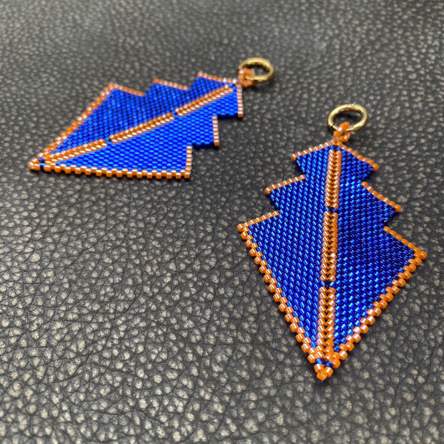 Aretes Danika Azul y Naranja