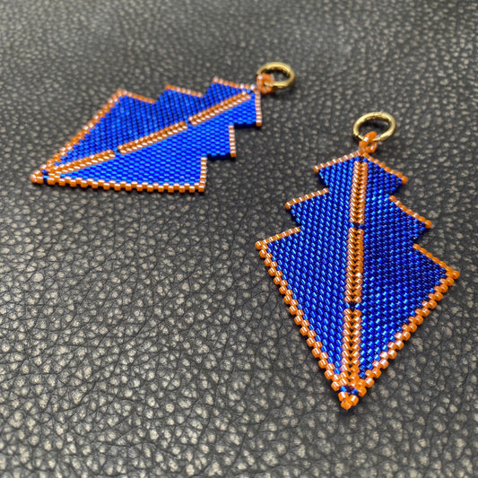 Aretes Danika Azul y Naranja