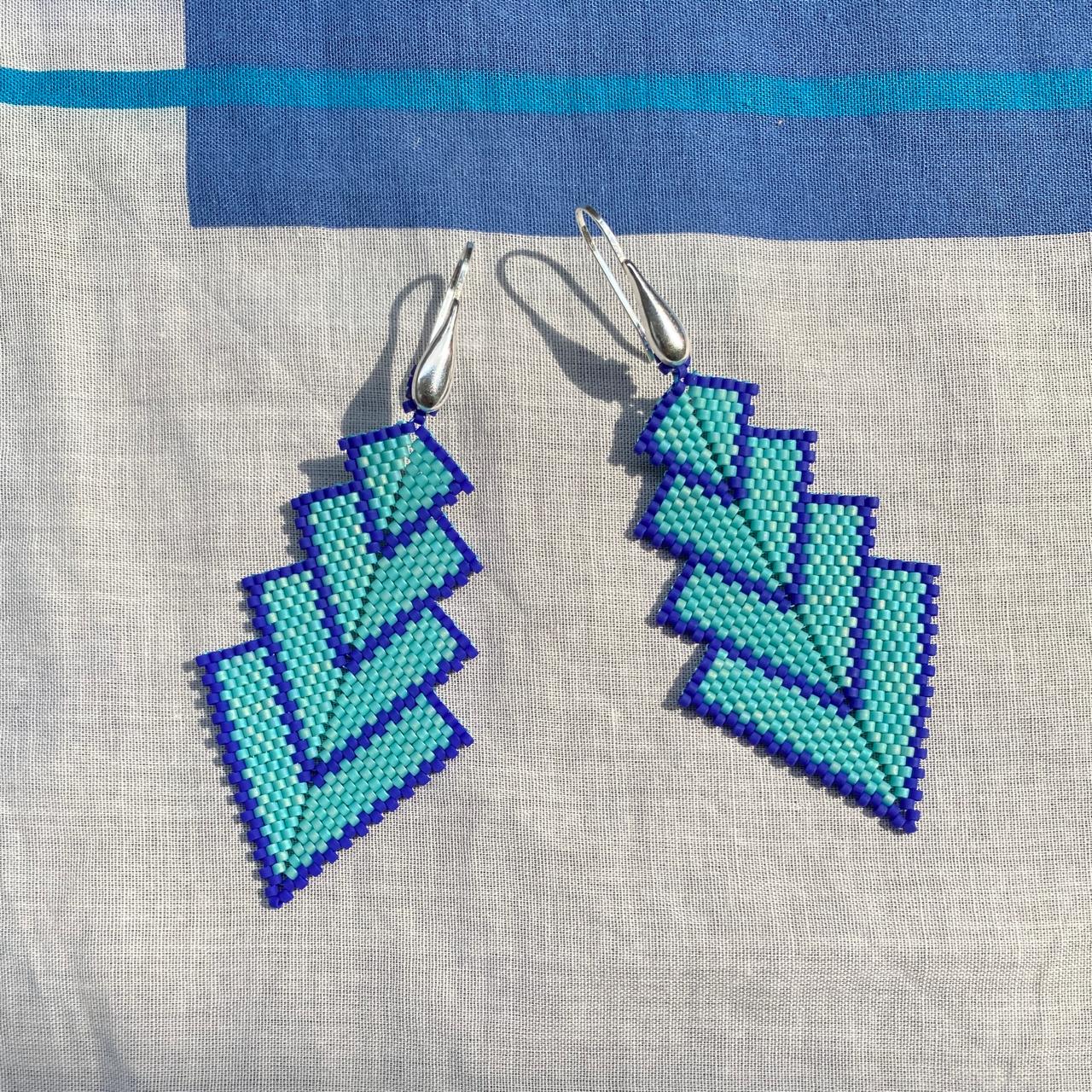 Aretes Rigel Azul Turquesa y Azul Rey - Bacalar