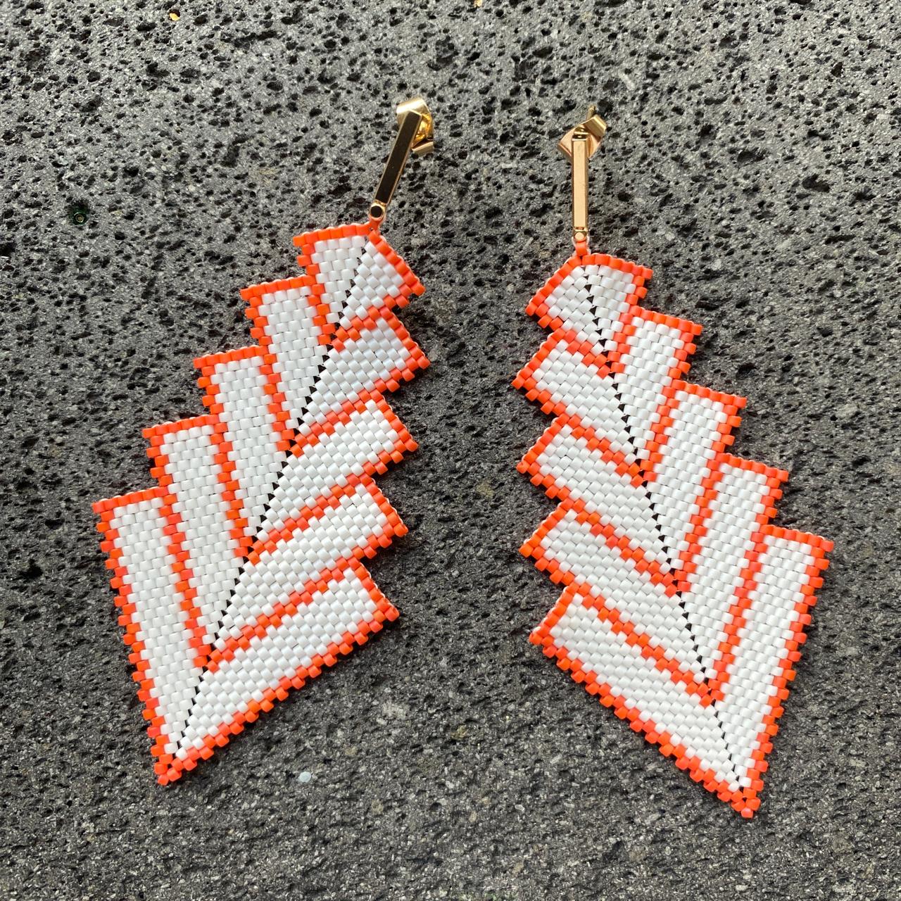 Aretes Capella Blanco y Rosa Coral - Celestún