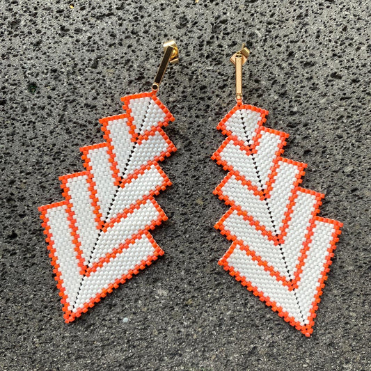 Aretes Capella Blanco y Rosa Coral - Celestún