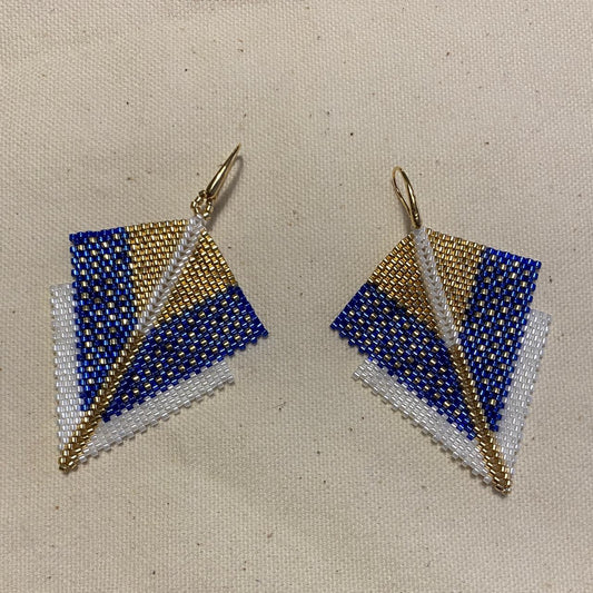 Aretes Canopo Azul y Blanco
