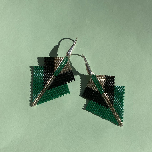Aretes Centauri Verde Esmeralda