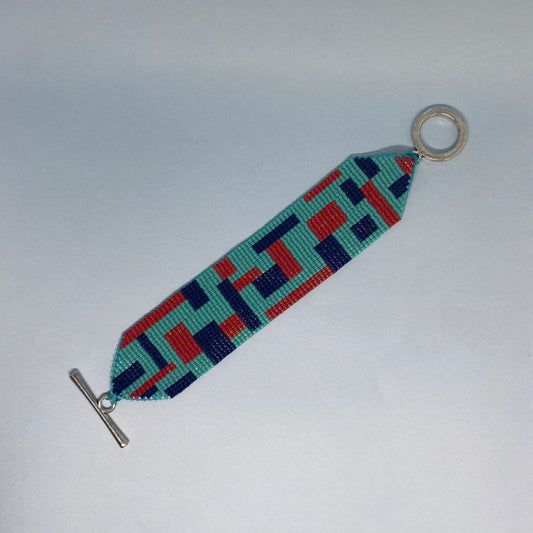 Pulsera Rectángulos Azul Turquesa
