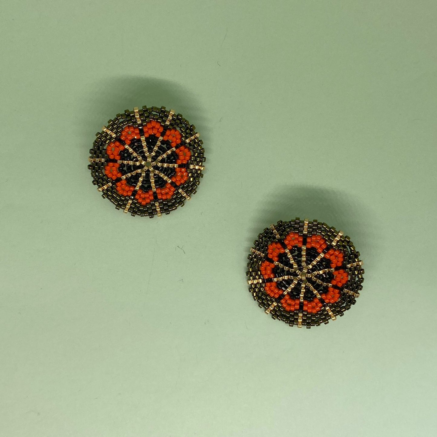 Aretes Juno Cempasúchitl Verde