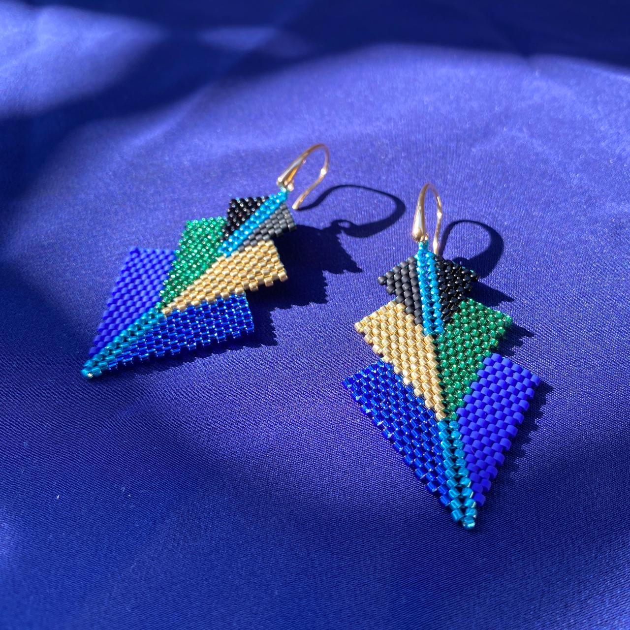 Aretes Mini Rigel Pavo Real