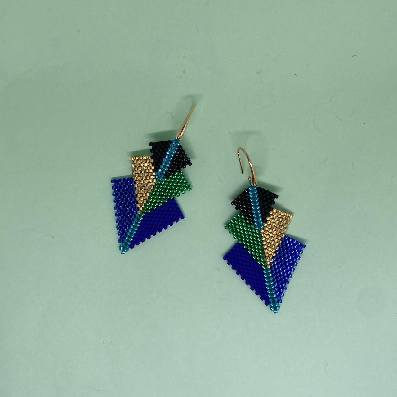Aretes Mini Rigel Pavo Real