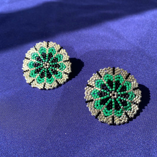 Aretes Juno Verde Esmeralda