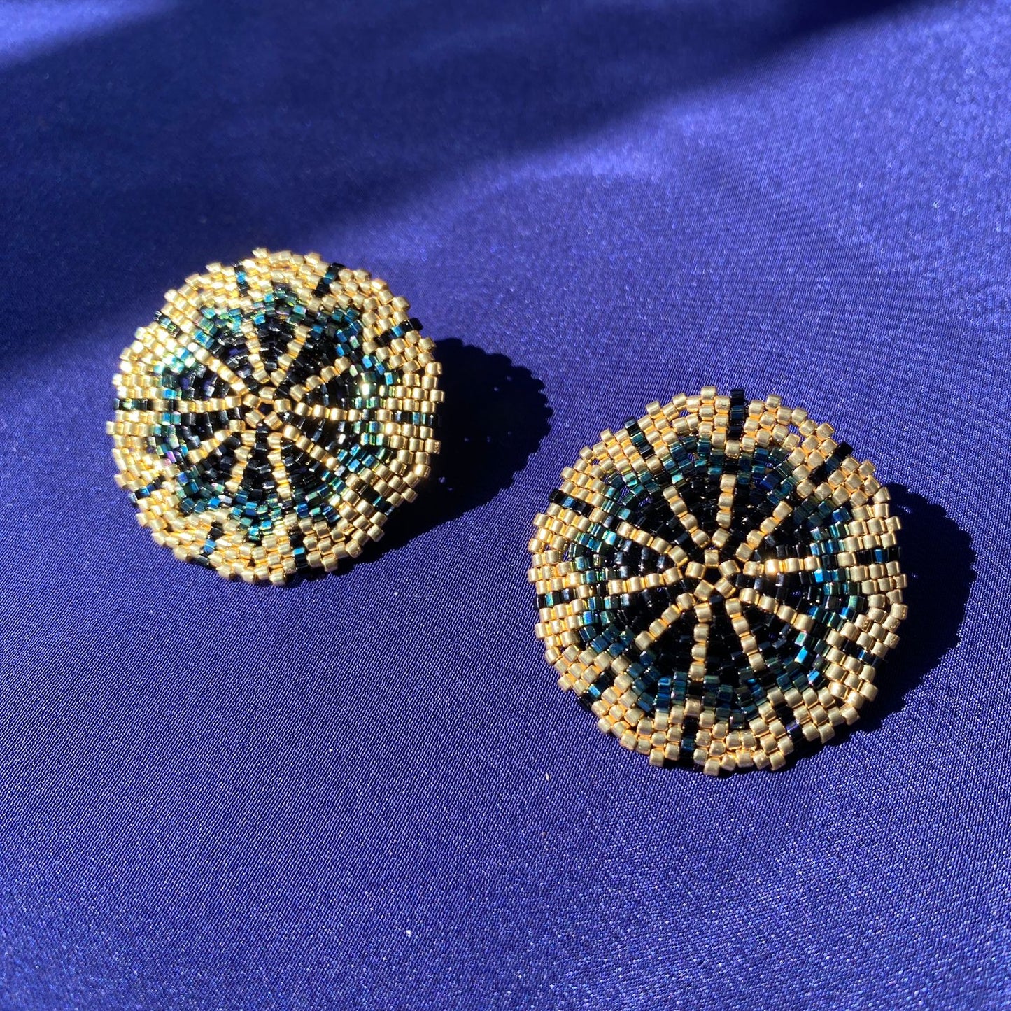 Aretes Juno Verde y Negro