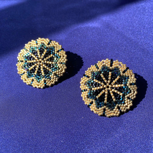 Aretes Juno Verde y Negro