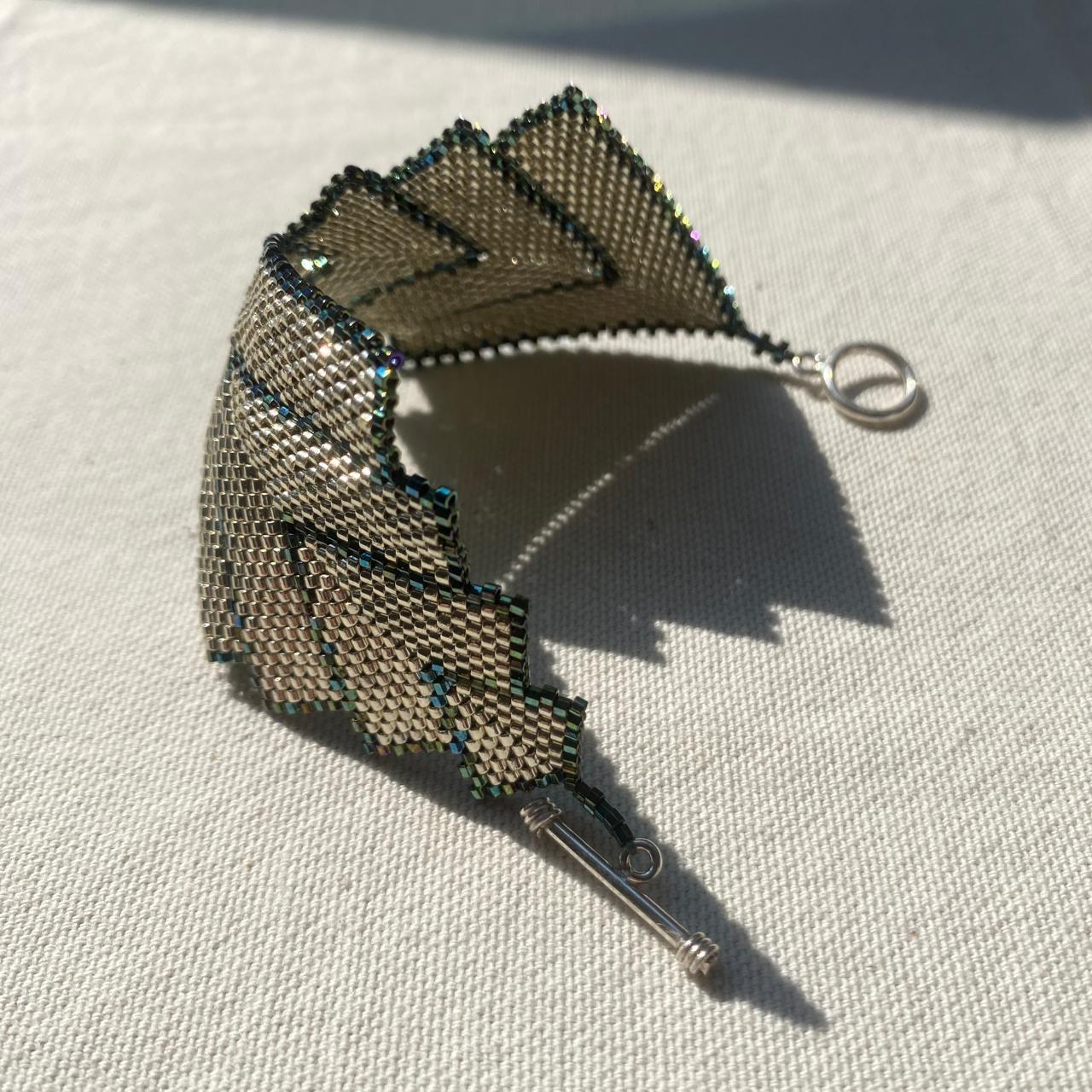 Pulsera Vega Plateado y Verde