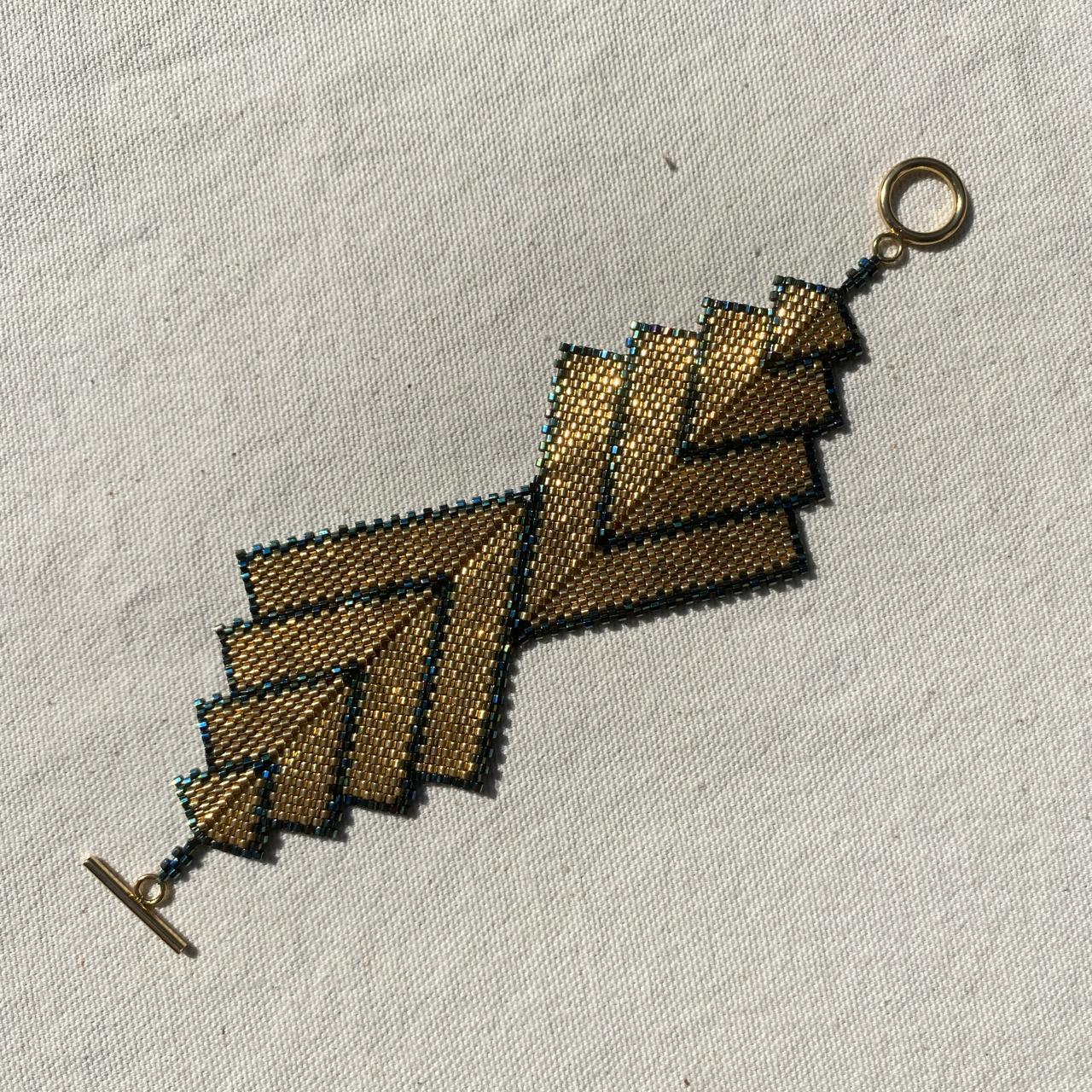 Pulsera Vega Dorado y Verde