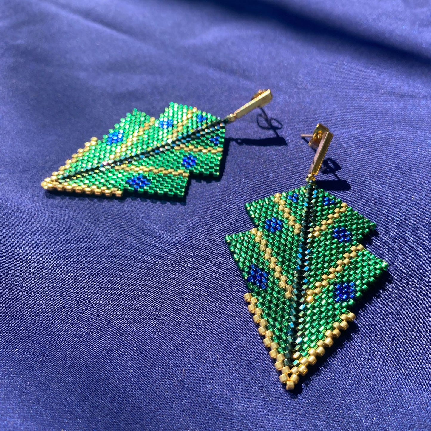 Aretes Centauri Verde Limón y Azul