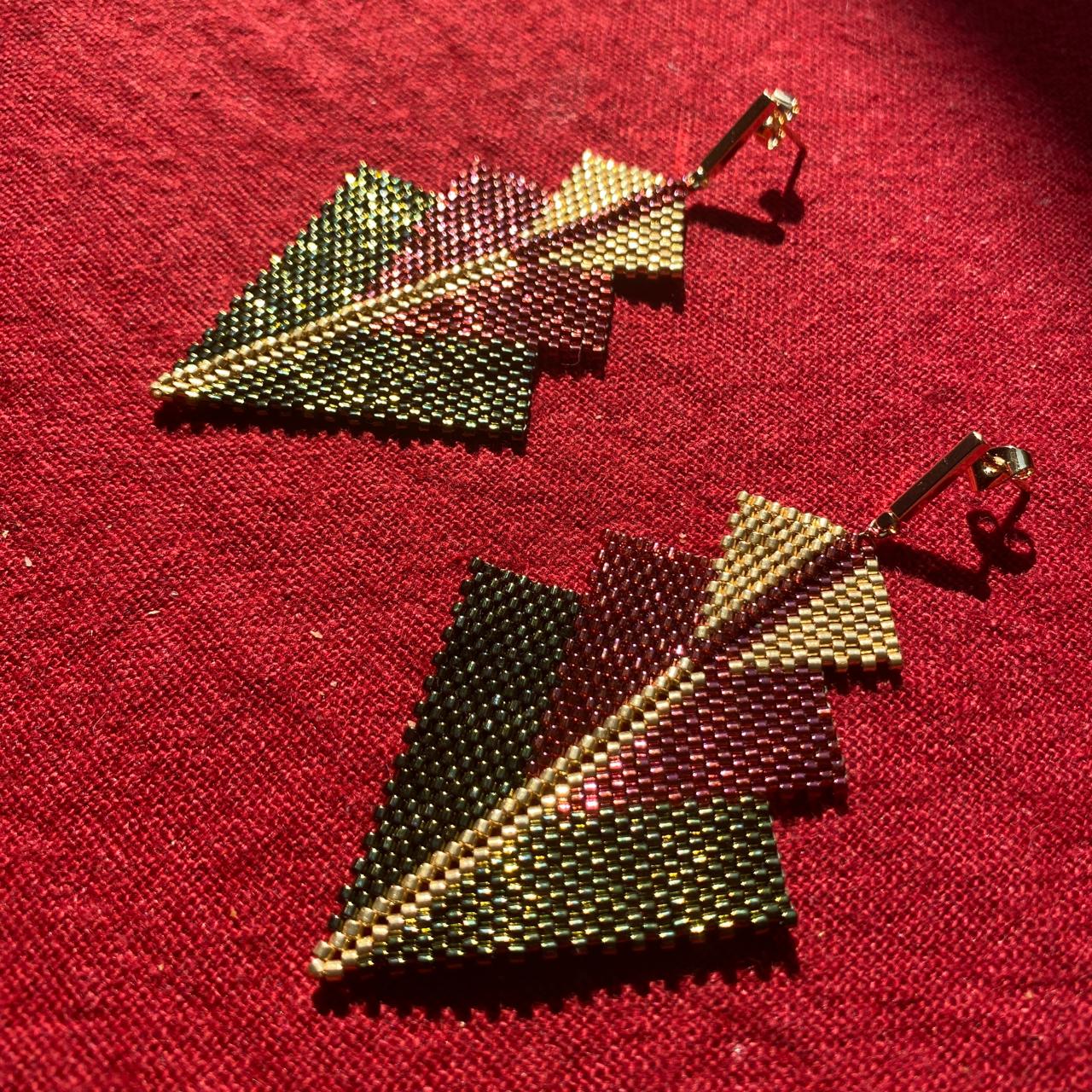 Aretes Danika Verde, Jamaica y Dorado