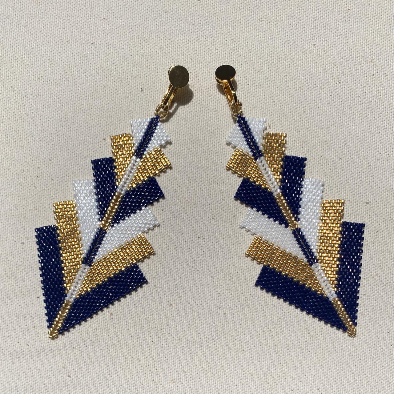 Aretes Prabhas Azul Marino
