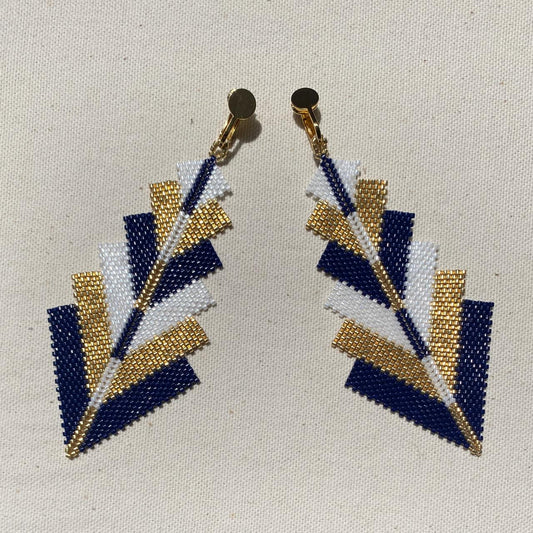 Aretes Prabhas Azul Marino