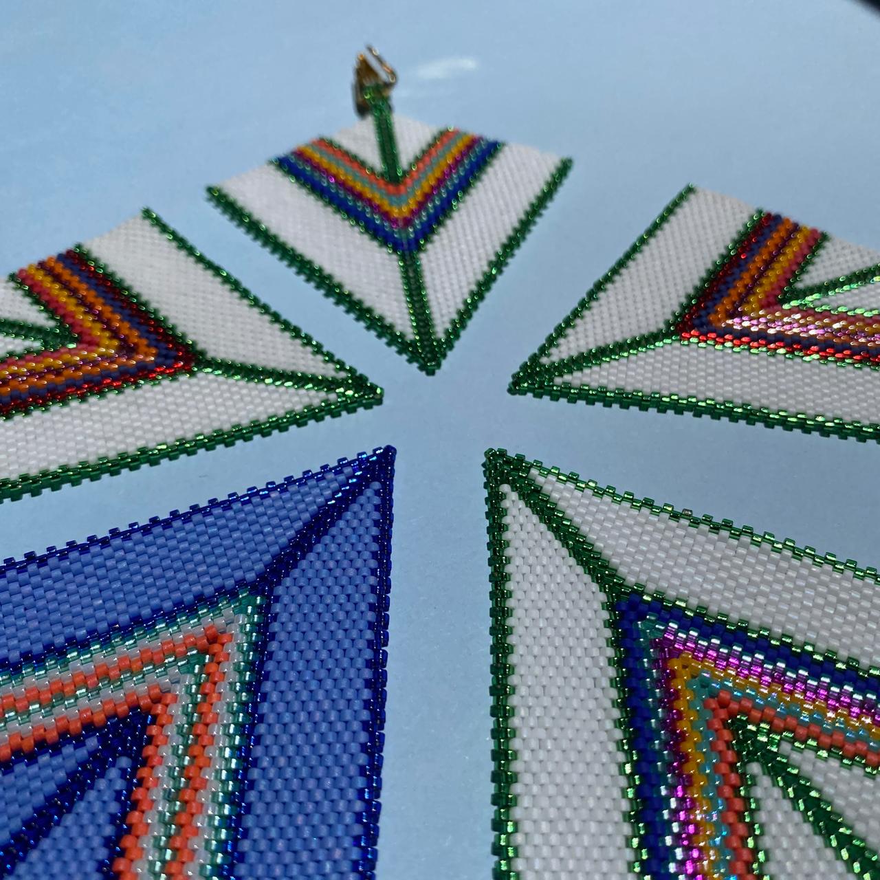 Aretes Penacho Blanco