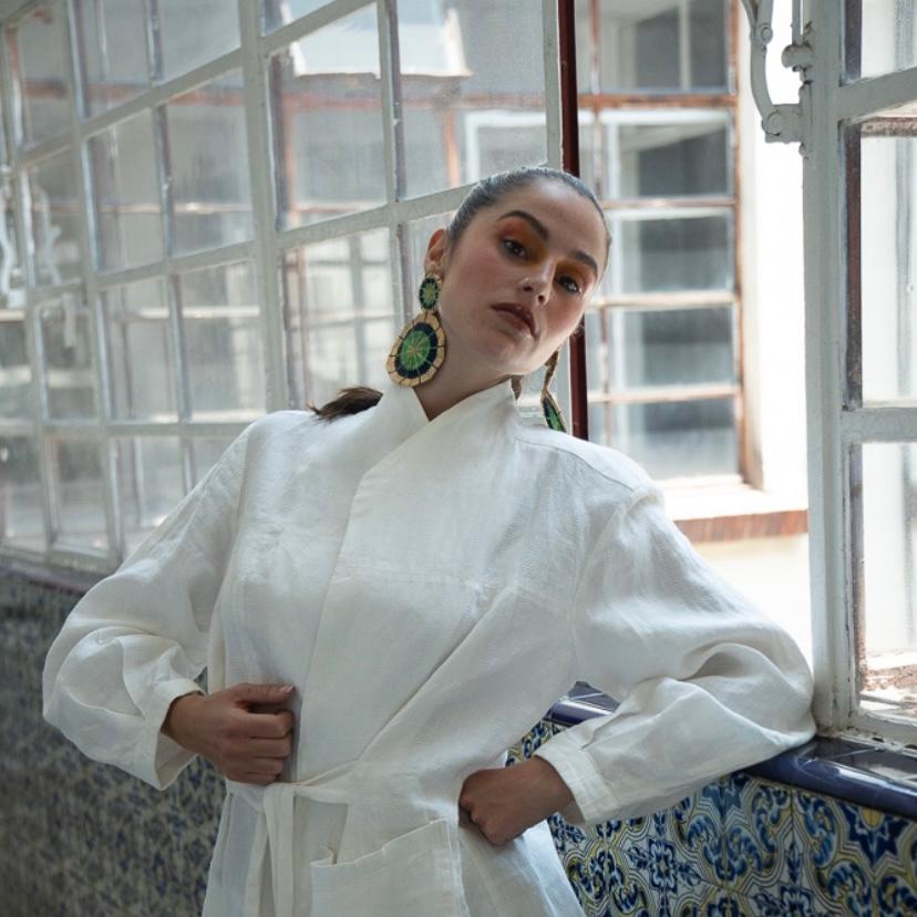 Aretes Meteoro Verde Limón