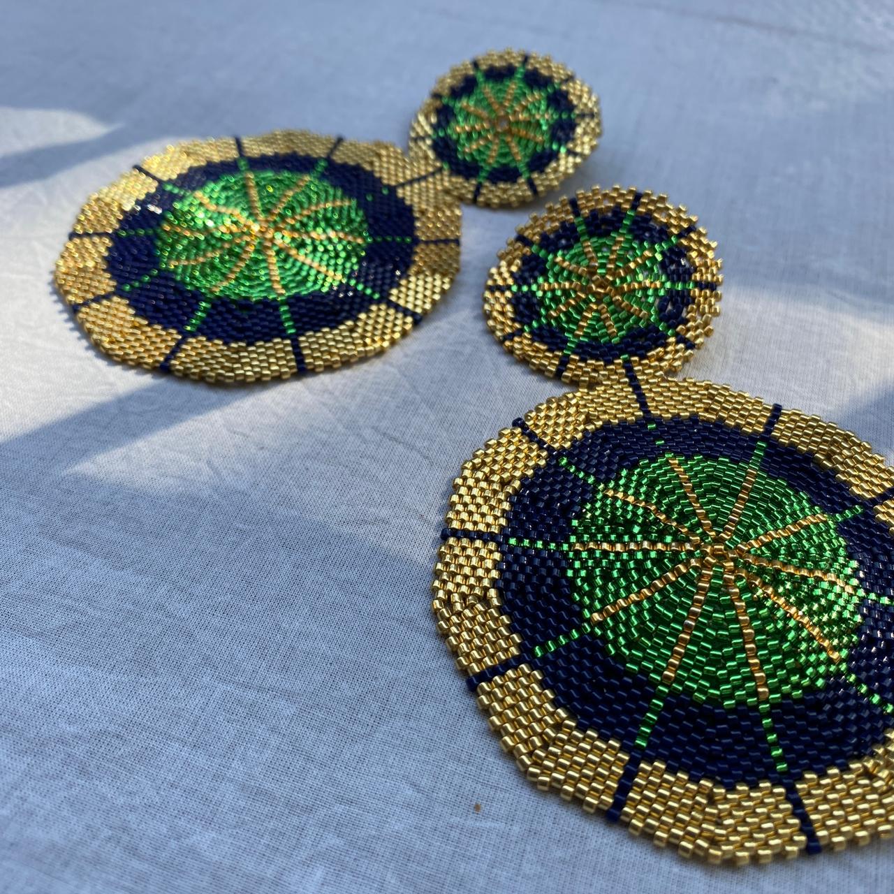 Aretes Meteoro Verde Limón