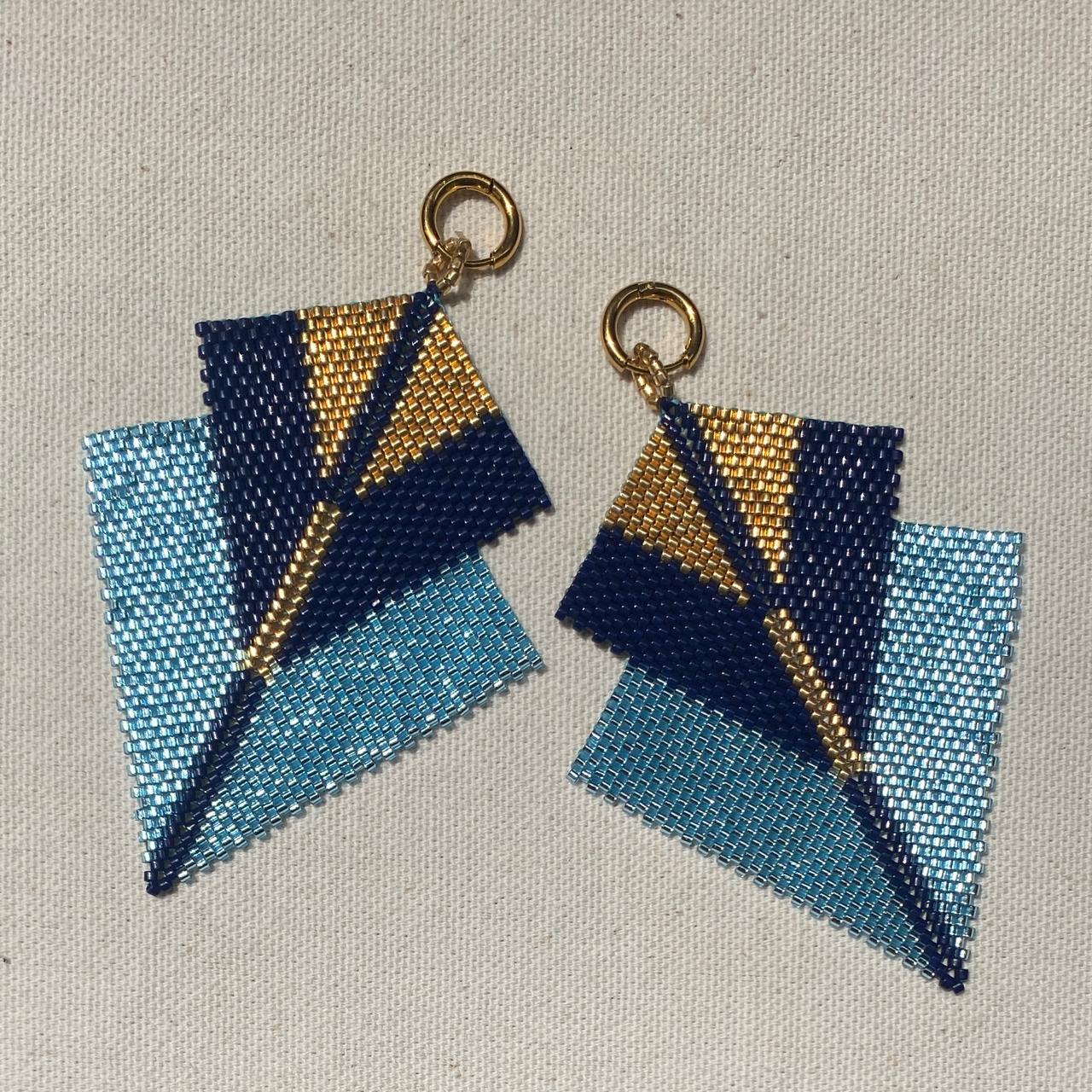 Aretes Sirius Azul Claro