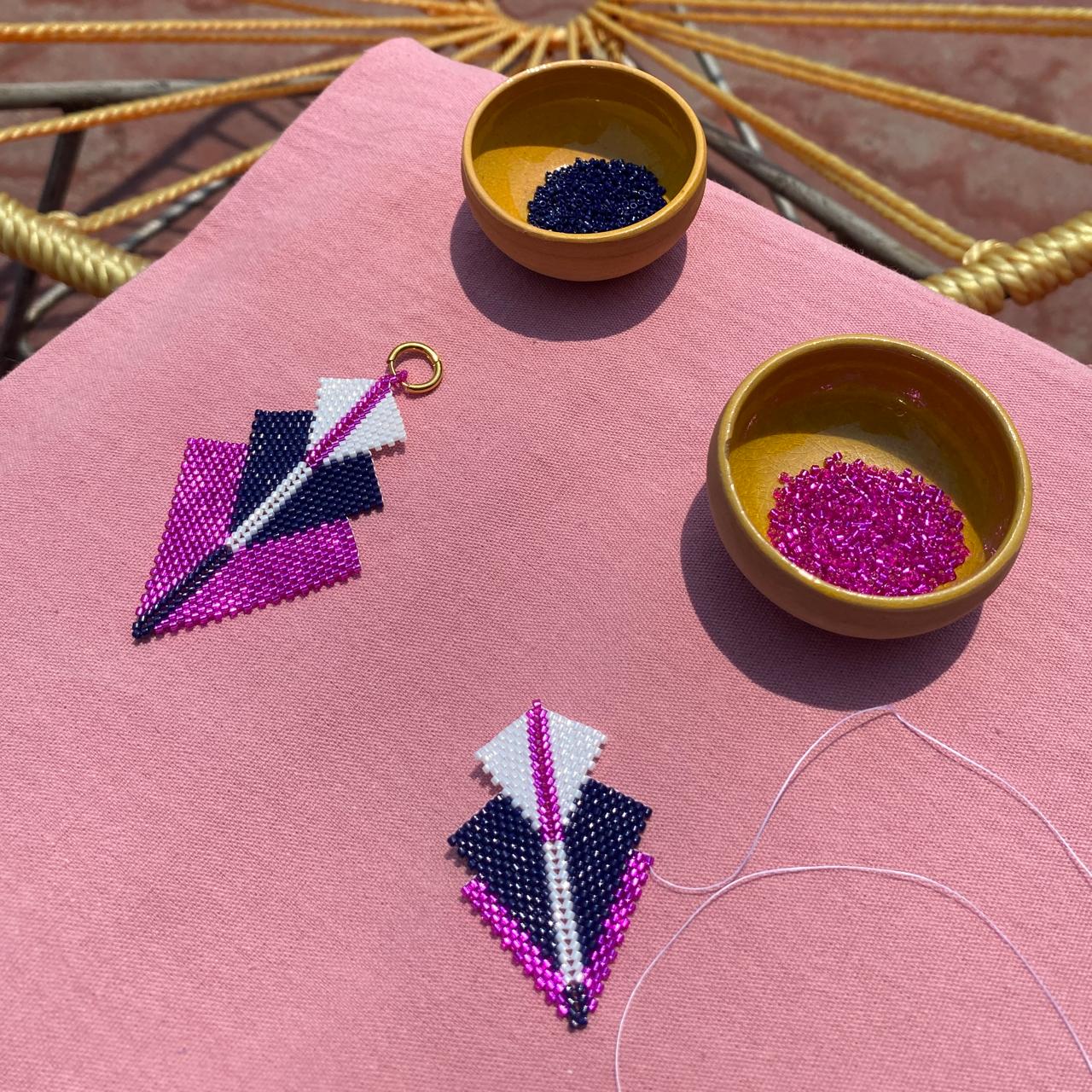 Aretes Danika Fushia