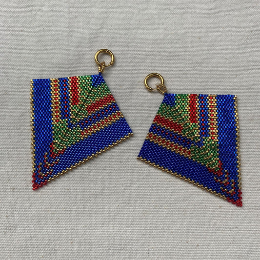 Aretes Penacho Azul