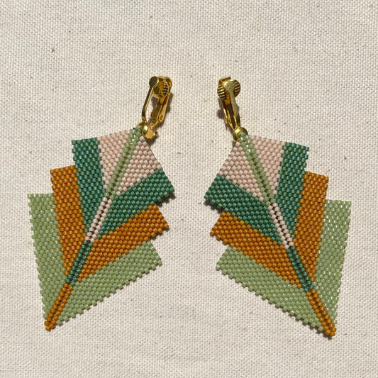 Aretes Vega Verde Claro, Mostaza y Verde - Coba