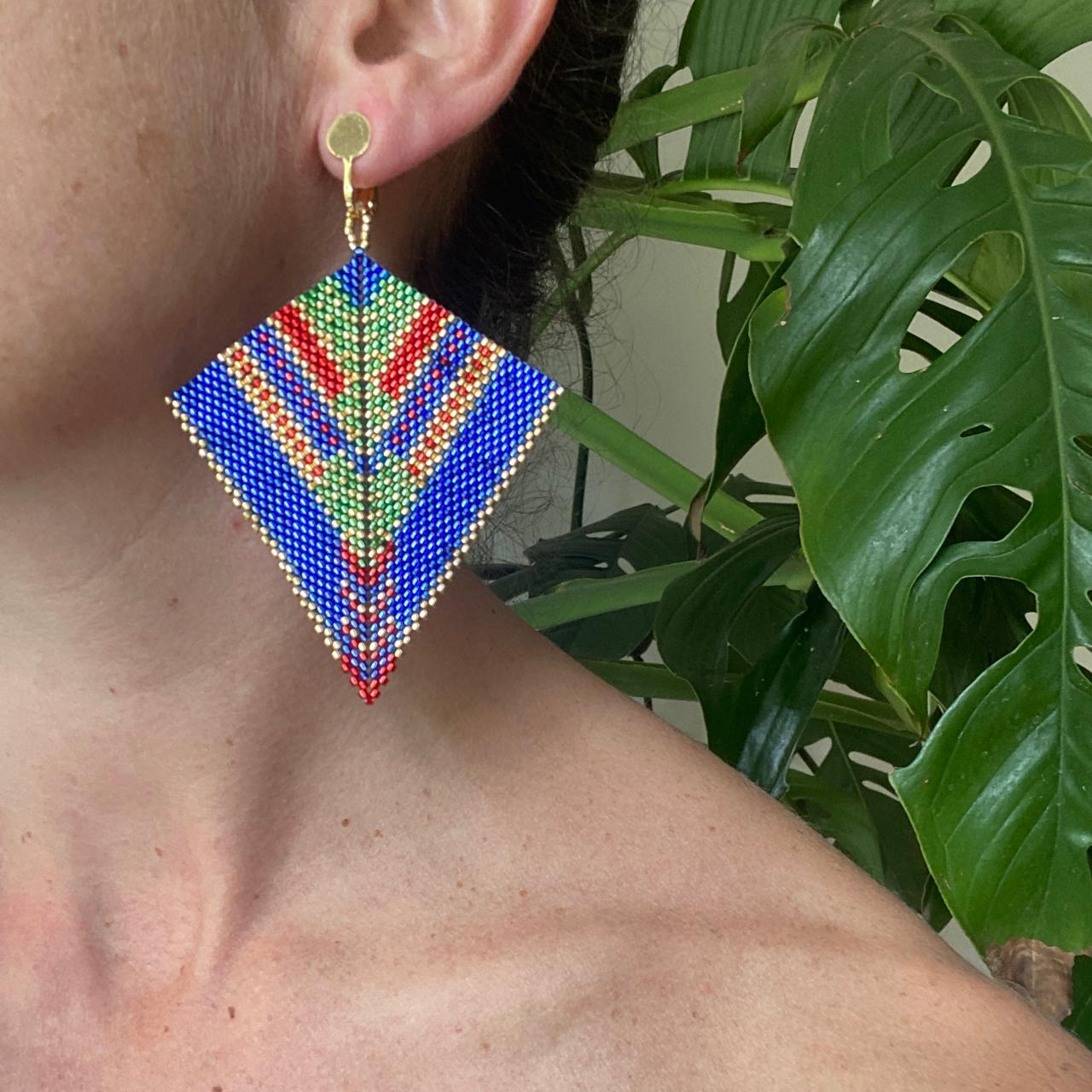 Aretes Penacho Azul