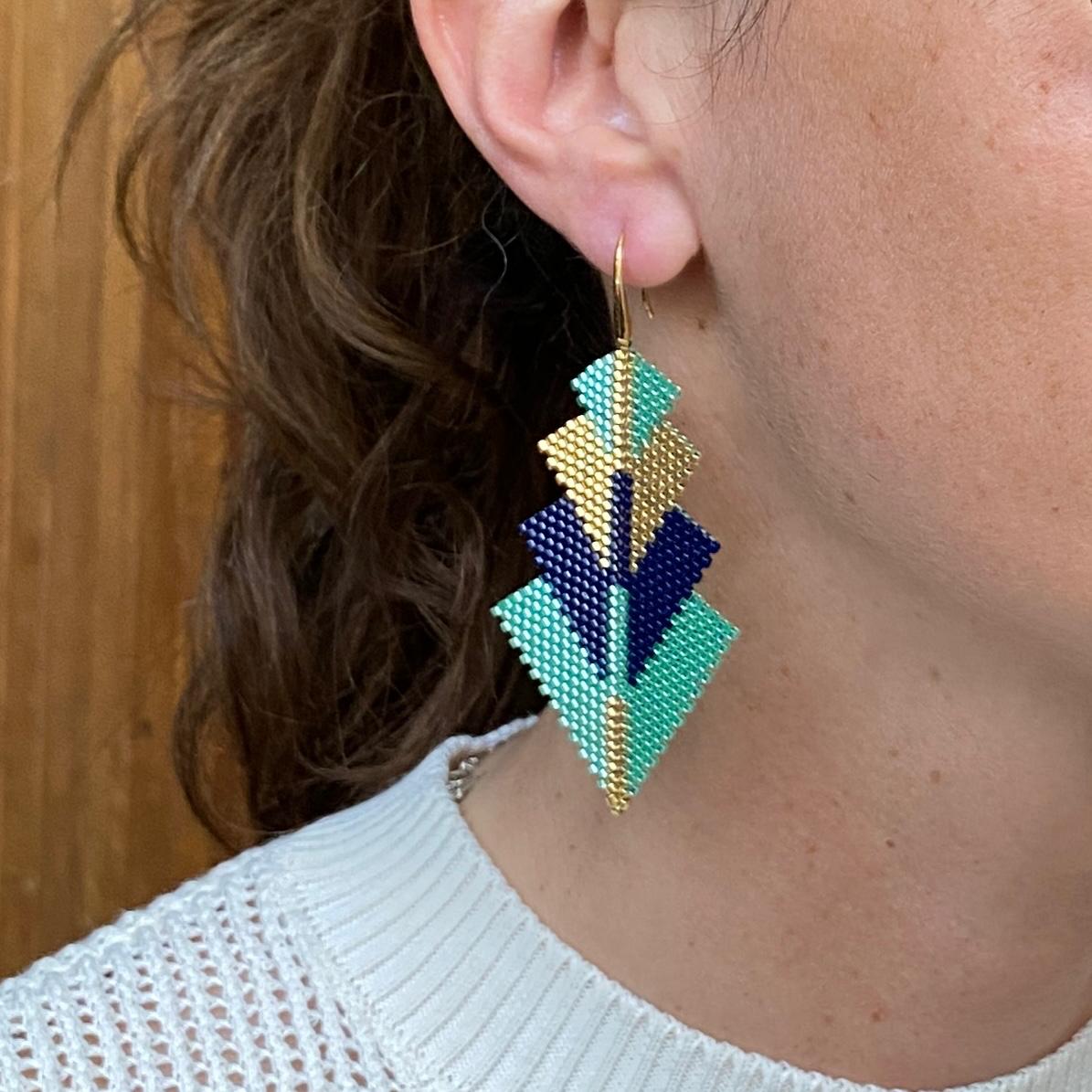 Aretes Rigel Verde Agua