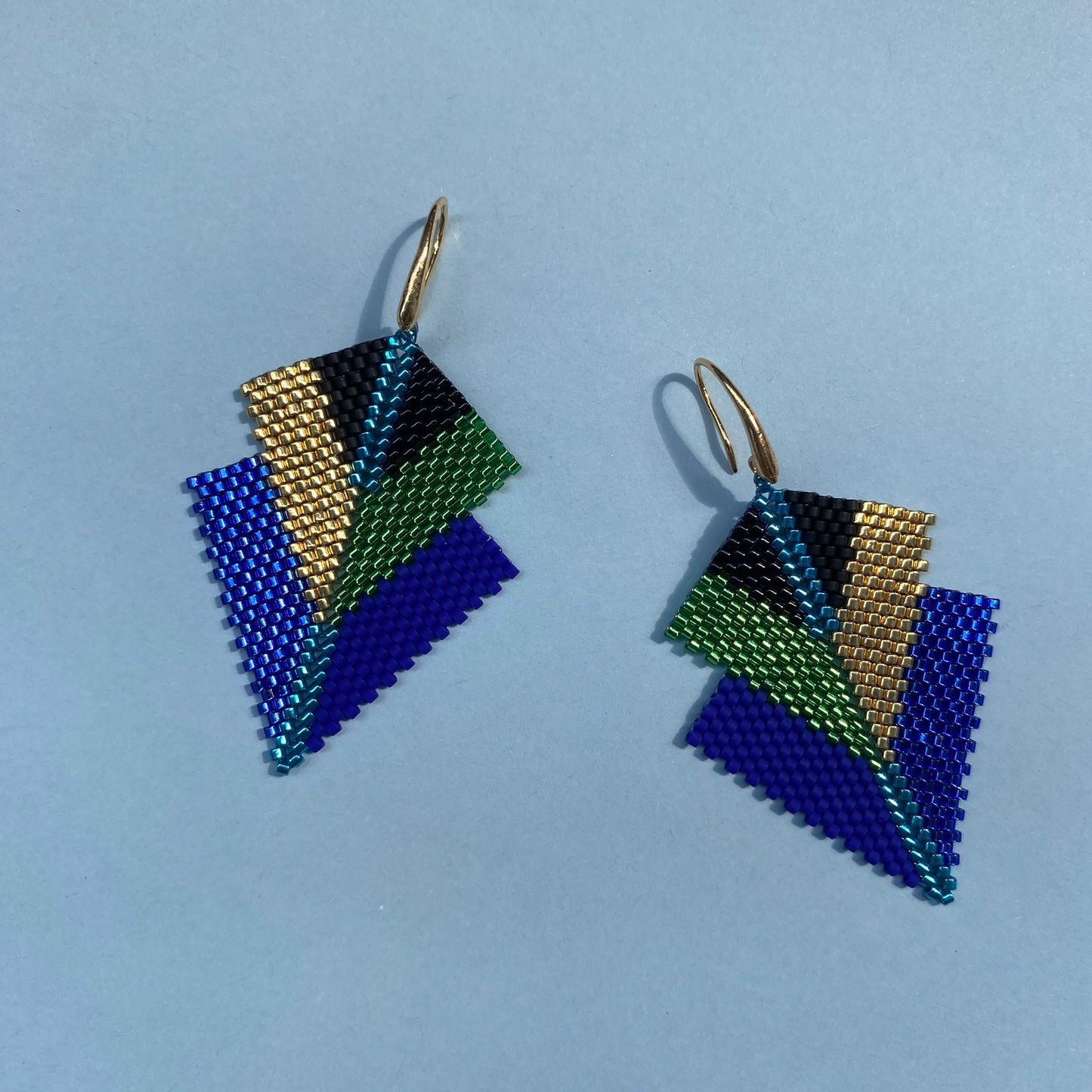 Aretes Centauri Pavo Real Azul